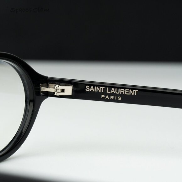 BRAND NEW Saint Laurent SL751 JEANNE OPT 001 Black Demo Oval Women Eyeglasses - Picture 7 of 11